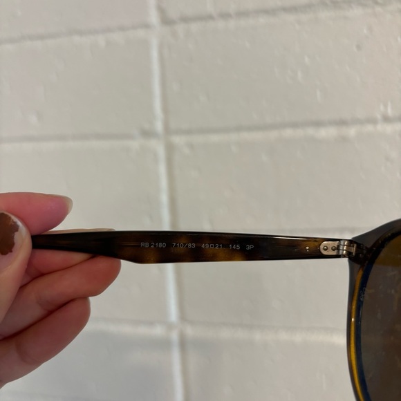 Ray Ban polarized round tort sunglasses